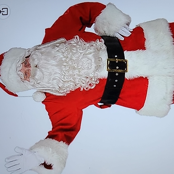 NWOT MERRY CHRISTMAS 🎄 Regal Red Velvet Santa Suit Halco Deluxe Bundle sz Lg - Picture 2 of 9